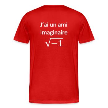 racine1 - T-shirt bio Premium Homme - rouge - Dos - Damien (186cm)