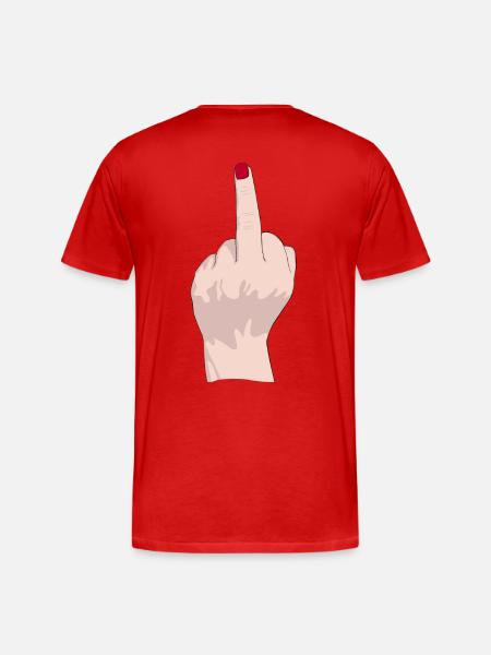 F*ck Finger - Männer Premium Bio T-Shirt - Rot