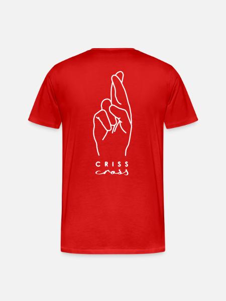 Criss Cross - Men's Premium Organic T-Shirt - red