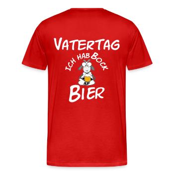 Vatertag - Männer Premium Bio T-Shirt - Rot - Hinten - Damien (186cm)