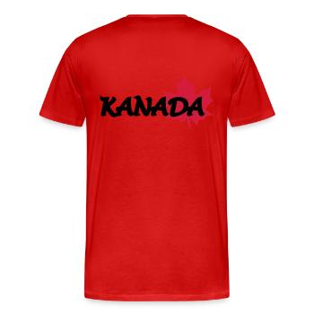 Kanada - Männer Premium Bio T-Shirt - Rot - Hinten - Damien (186cm)