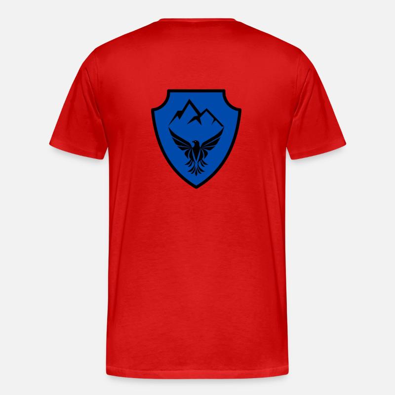 Wappen Blau - Männer Premium Bio T-Shirt - Rot