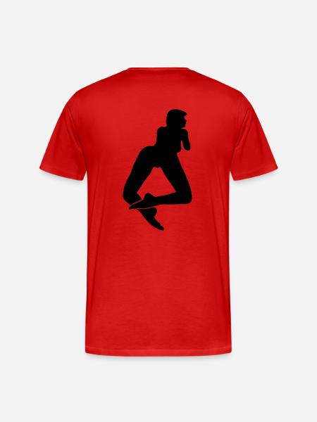 girl d1 - Männer Premium Bio T-Shirt - Rot
