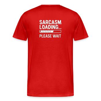 Sarcasme - T-shirt bio Premium Homme - rouge - Dos - Damien (186cm)