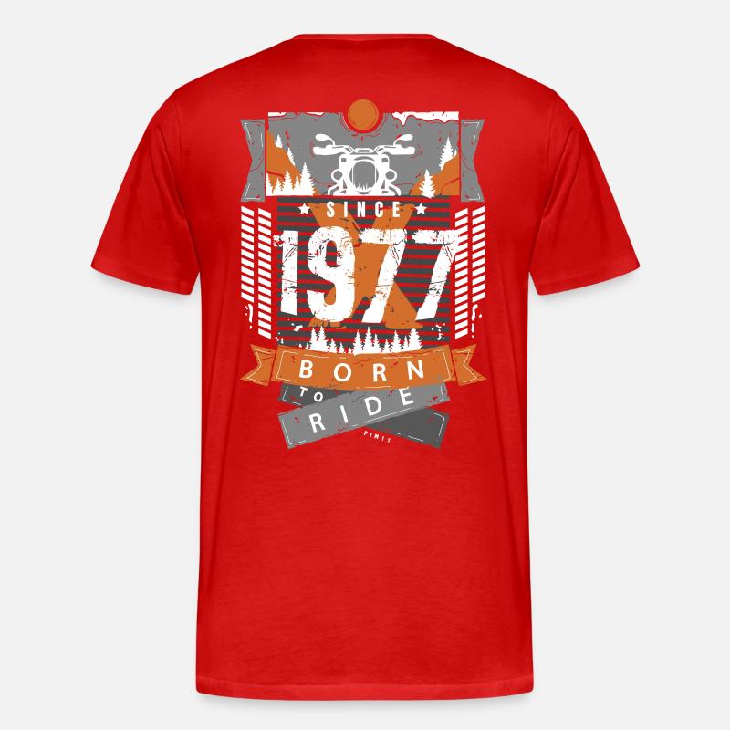 1977 - Männer Premium Bio T-Shirt - Rot