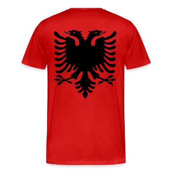 kosovo - Männer Premium Bio T-Shirt - Rot - Hinten - Damien (186cm)
