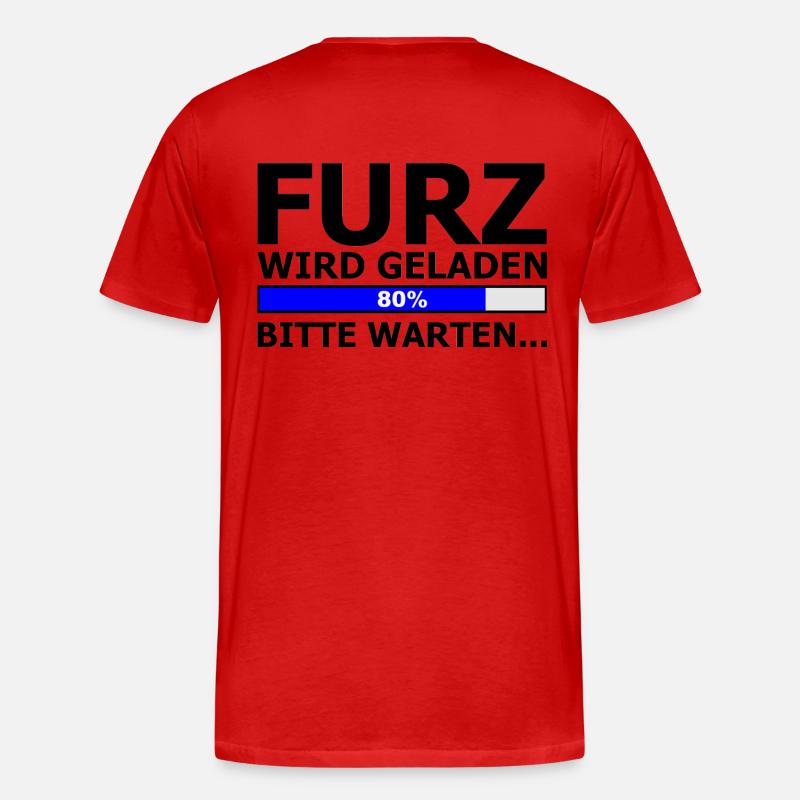 Furz wird geladen groß - Männer Premium Bio T-Shirt - Rot