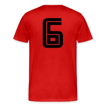 6 - Men's Premium Organic T-Shirt - red - Back - Damien (186cm)