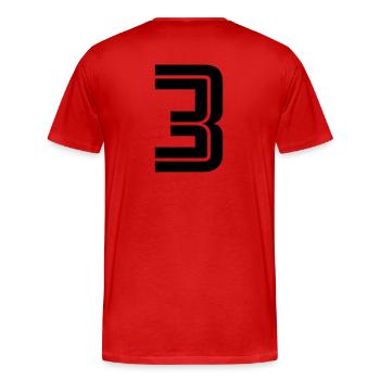 3 - Men's Premium Organic T-Shirt - red - Back - Damien (186cm)