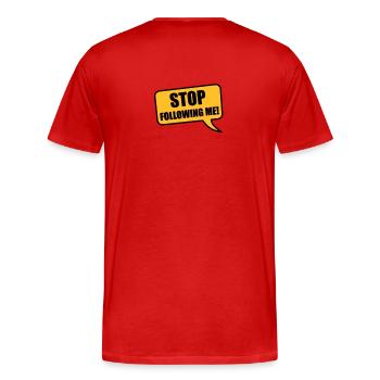 stop - T-shirt bio Premium Homme - rouge - Dos - Damien (186cm)