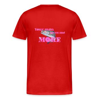 Truite Pick Me - T-shirt bio Premium Homme - rouge - Dos - Damien (186cm)