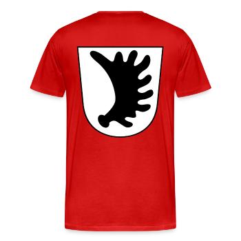 East Prussia - Men's Premium Organic T-Shirt - red - Back - Damien (186cm)