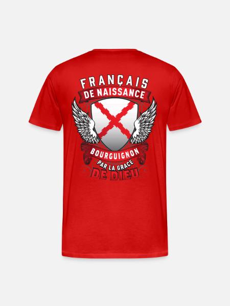 Bourguignon Grâce de Dieu - T-shirt bio Premium Homme - rouge