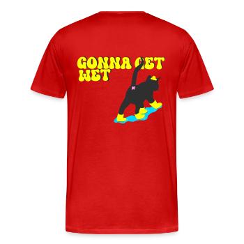 On va se mouiller - T-shirt bio Premium Homme - rouge - Dos - Damien (186cm)
