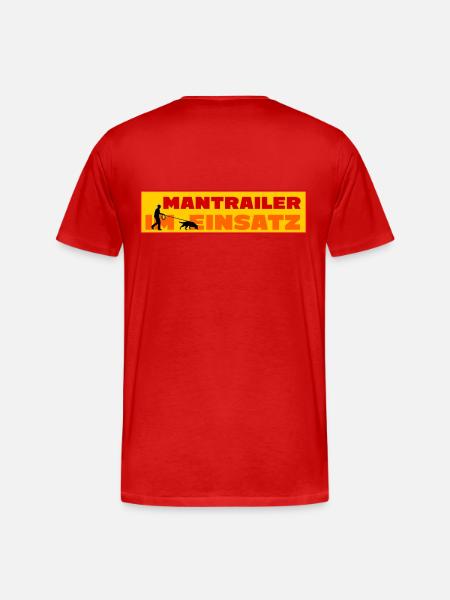 Mantrailer im Einsatz (Mann) - Männer Premium Bio T-Shirt - Rot