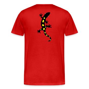 Lizard Salamander Gecko Fire Salamander - Men's Premium Organic T-Shirt - red - Back - Damien (186cm)