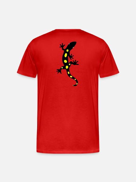 Lizard Salamander Gecko Fire Salamander - Men's Premium Organic T-Shirt - red