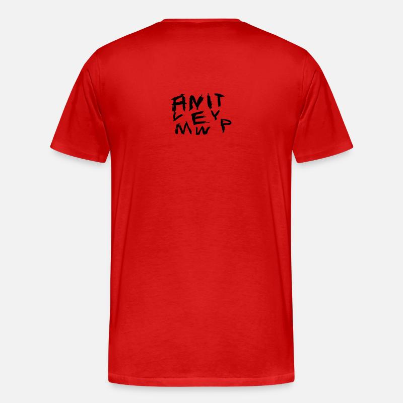 Graffiti Hand Writing Chaos Pattern - T-shirt bio Premium Homme - rouge