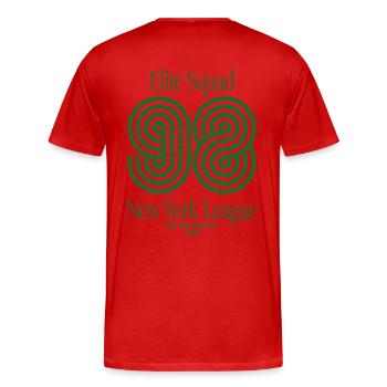 Elite Squad 98 New York League Streetstyle Design - T-shirt bio Premium Homme - rouge - Dos - Damien (186cm)
