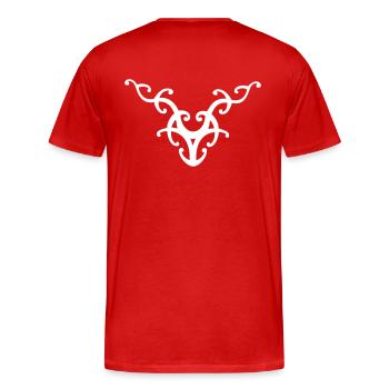 Polynésie-tribal - T-shirt bio Premium Homme - rouge - Dos - Damien (186cm)