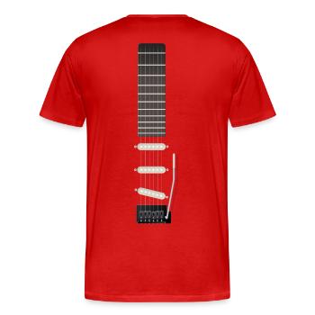 Guitare électrique - T-shirt bio Premium Homme - rouge - Dos - Damien (186cm)