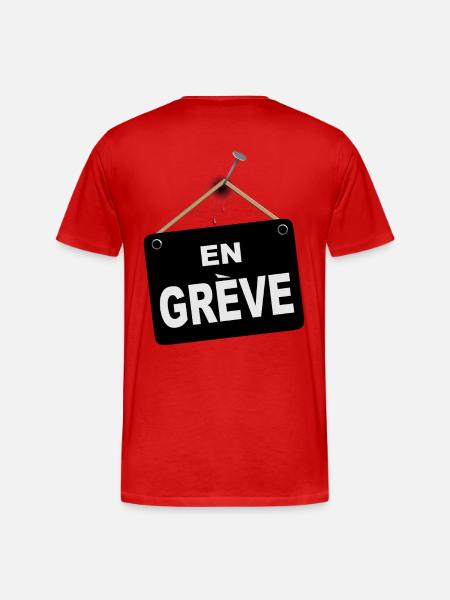 En grève - T-shirt bio Premium Homme - rouge