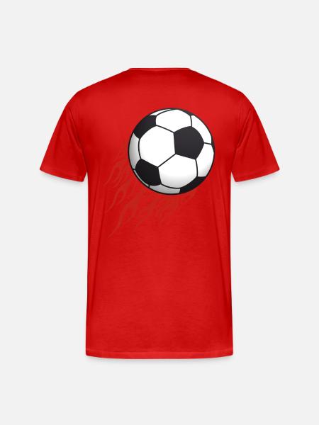 football - Männer Premium Bio T-Shirt - Rot