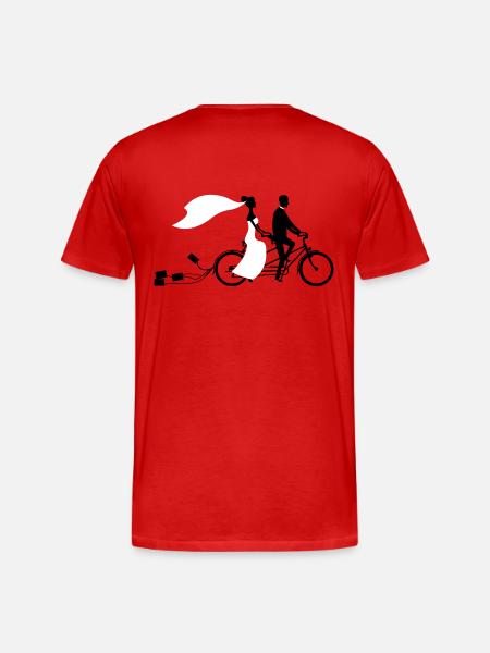 Wedding bicycle 2 - Men's Premium Organic T-Shirt - red