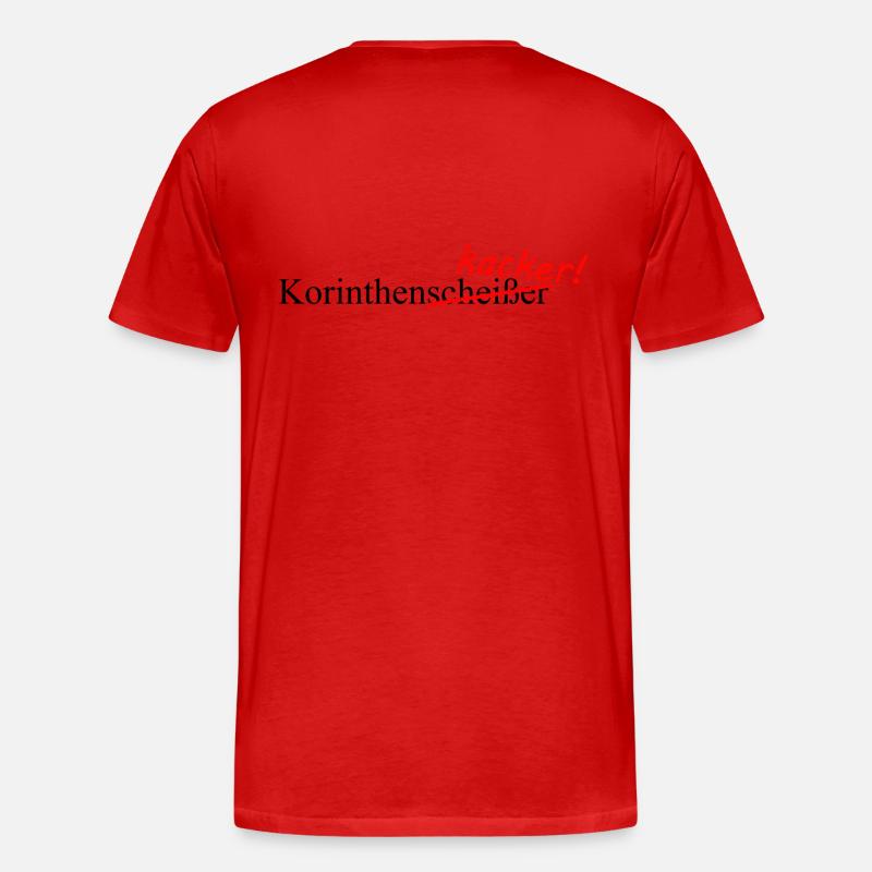 Korinthenkacker - Männer Premium Bio T-Shirt - Rot