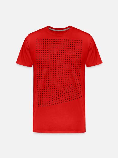 Optical illusion of a creasing effect - Men's Premium Organic T-Shirt - red