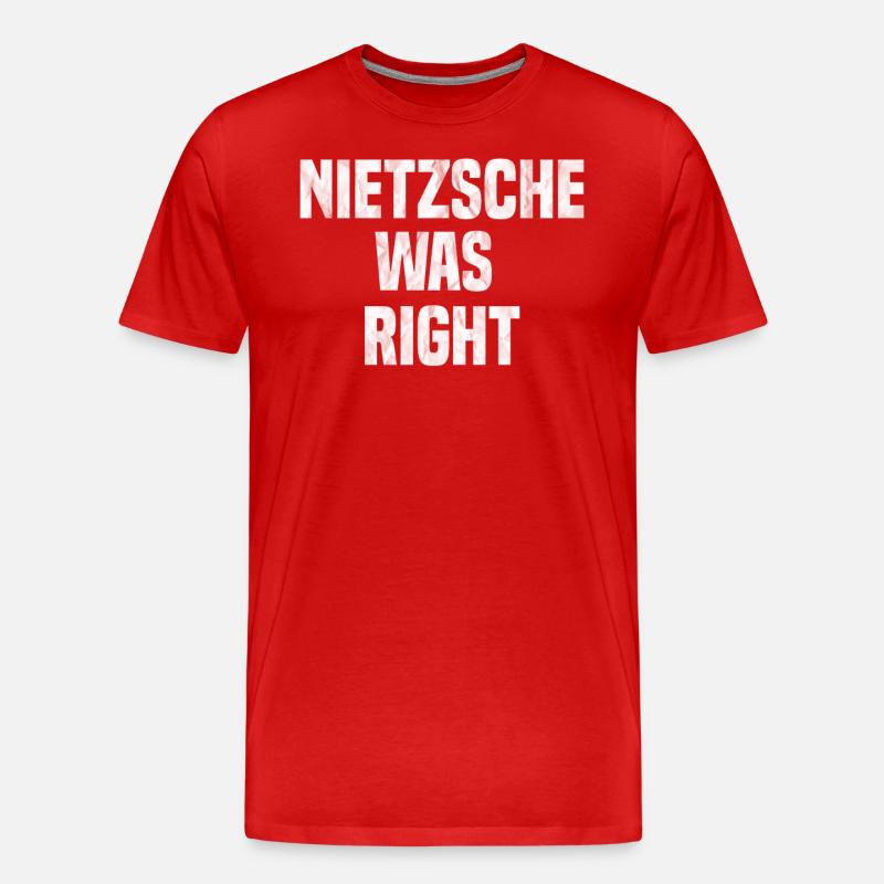 nietzsche - Männer Premium Bio T-Shirt - Rot