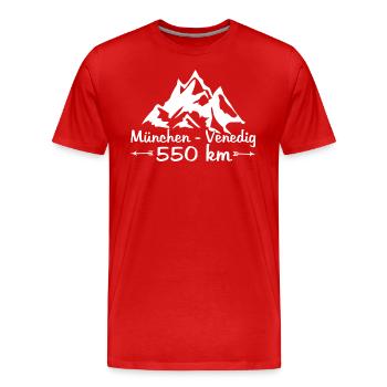 traumpfad - Männer Premium Bio T-Shirt - Rot - Vorne - Damien (186cm)