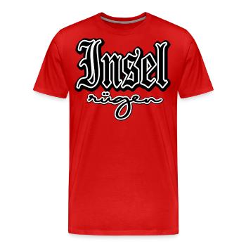 île rügen côte vacances mer Baltique voilier plage - T-shirt bio Premium Homme - rouge - Devant - Damien (186cm)