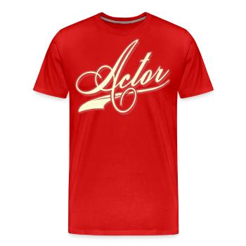 acteur hollywood actor meilleur blockbuster de film - T-shirt bio Premium Homme - rouge - Devant - Damien (186cm)