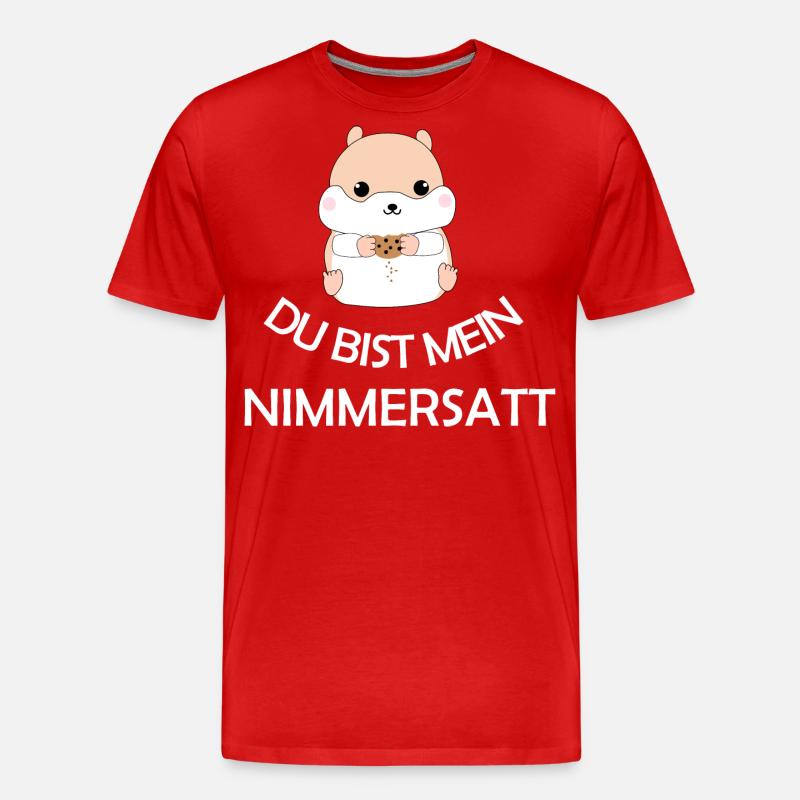 Nimmersatt - Männer Premium Bio T-Shirt - Rot