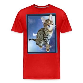 Tabby - Men's Premium Organic T-Shirt - red - Front - Damien (186cm)