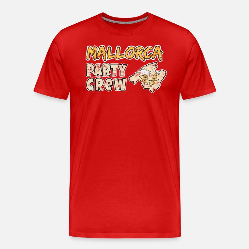 Mallorca Party Crew - Männer Premium Bio T-Shirt - Rot