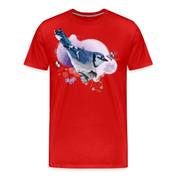 Blue Chara - Men's Premium Organic T-Shirt - red - Front - Damien (186cm)