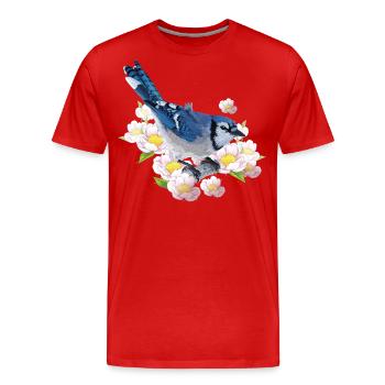 Blue Chara - Men's Premium Organic T-Shirt - red - Front - Damien (186cm)