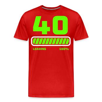 40. Geburtstag 40 Jahre Jubiläum - Männer Premium Bio T-Shirt - Rot - Vorne - Damien (186cm)