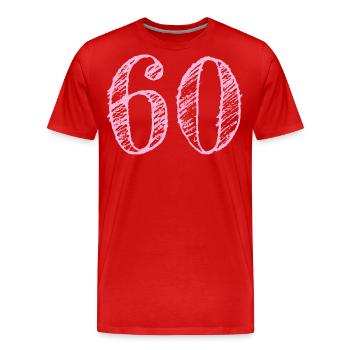 60 Jahre 60. Geburtstag Jubiläum Geschenk - Männer Premium Bio T-Shirt - Rot - Vorne - Damien (186cm)