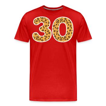 30 ans Félicitations - T-shirt bio Premium Homme - rouge - Devant - Damien (186cm)