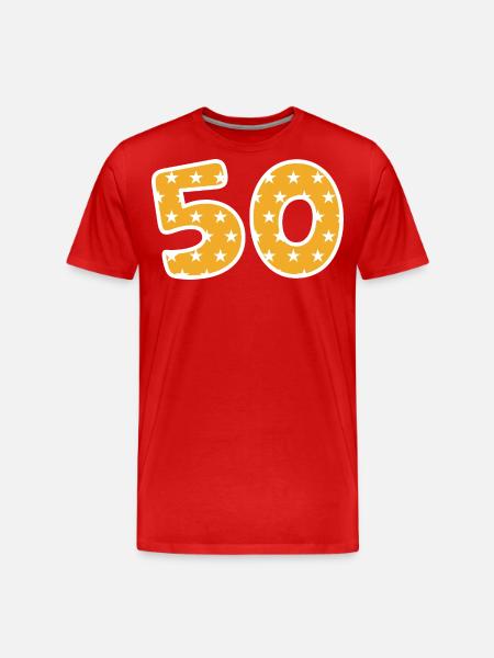 Fifty - Men's Premium Organic T-Shirt - red