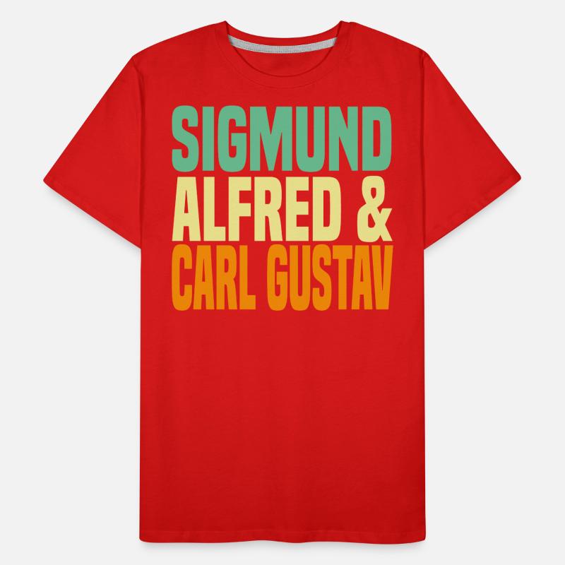 Sigmund Alfred Carl Gustav Psychoanalyse Männer Premium Bio T-Shirt