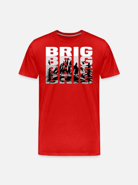 brig Mountains - Men's Premium Organic T-Shirt - red