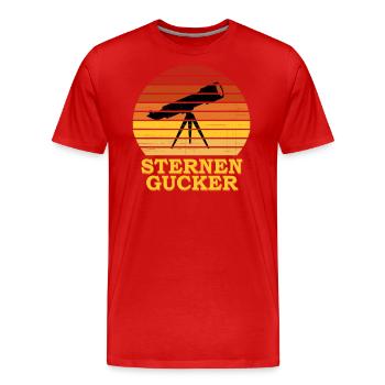 astronomie - Männer Premium Bio T-Shirt - Rot - Vorne - Damien (186cm)