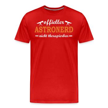 astronomie 03 - Männer Premium Bio T-Shirt - Rot - Vorne - Damien (186cm)