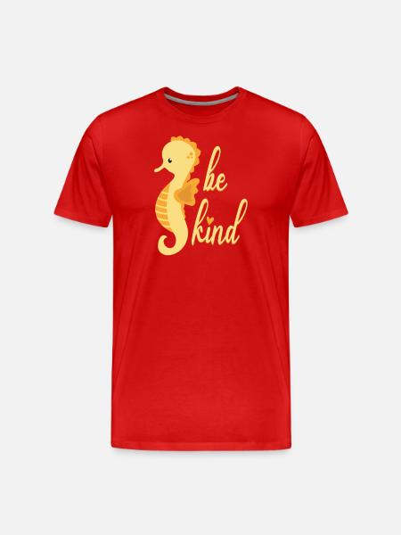 seepferdchen - Männer Premium Bio T-Shirt - Rot