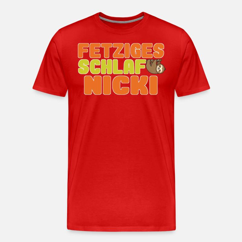 fetziges schlafnicki - Männer Premium Bio T-Shirt - Rot