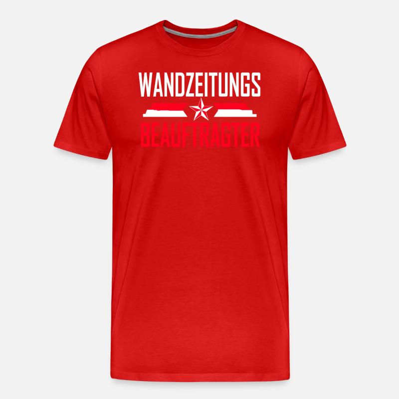 wandzeitungsbeauftragter - Männer Premium Bio T-Shirt - Rot